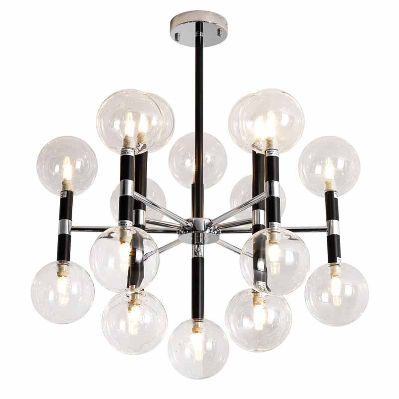 Люстра Danitza Chandelier Chrome Черный Хром Люстра Danitza Chandelier Chrome Черный Хром в Кирове | Loft Concept