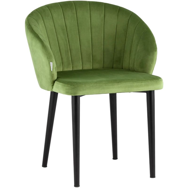 Стул Balsari Chair Велюр Зеленый Лайм Лайм Черный Стул Balsari Chair Велюр Зеленый Лайм Лайм Черный в Кирове | Loft Concept