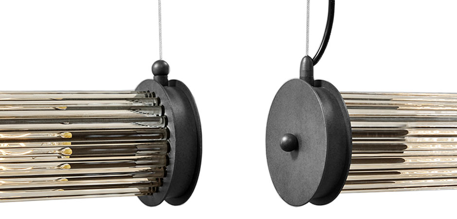 Подвесной светильник Glass TUBE Pendant Double Black Подвесной светильник Glass TUBE Pendant Double Black - Loft-Concept в Кирове