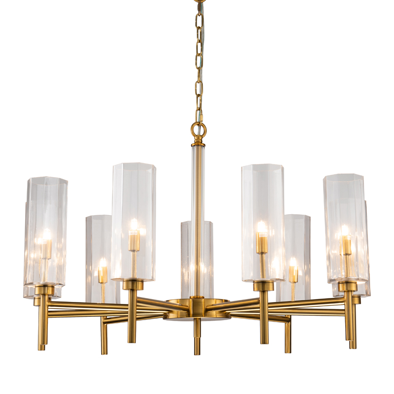 Люстра Claudine Chandelier 80 Латунь Прозрачный Люстра Claudine Chandelier 80 Латунь Прозрачный в Кирове | Loft Concept