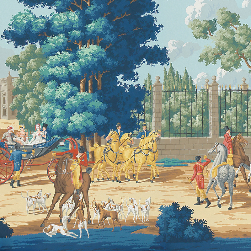 Обои ручная роспись La Chasse de Compiegne Jacquemart Обои ручная роспись La Chasse de Compiegne Jacquemart в Кирове | Loft Concept