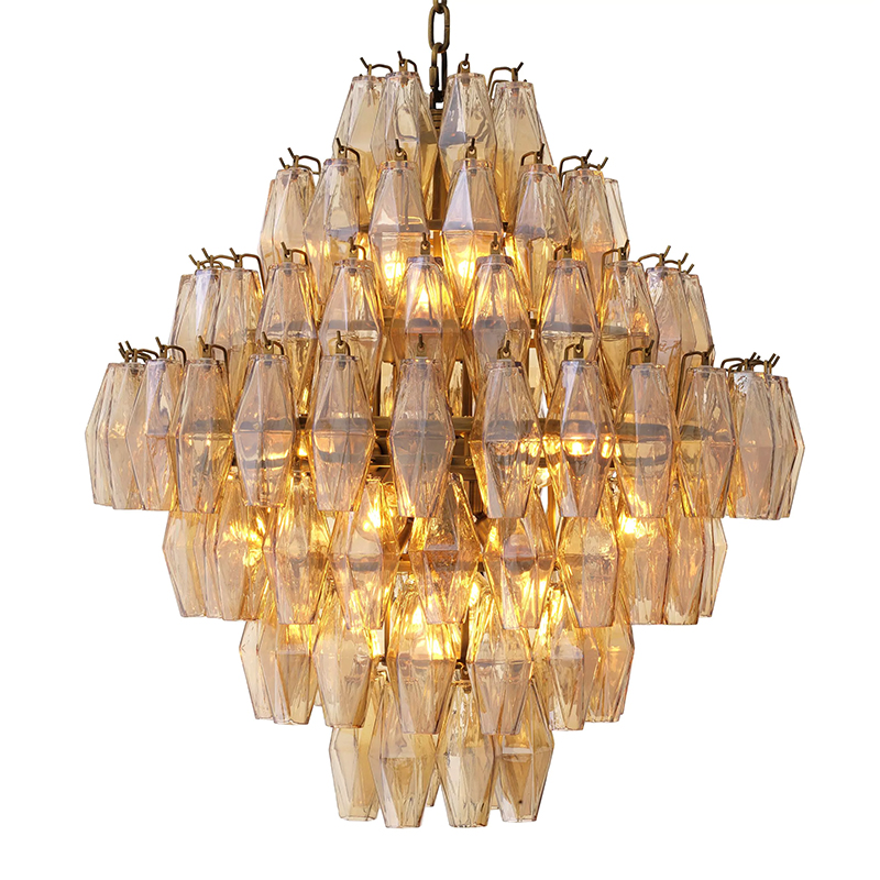 Люстра Eichholtz Chandelier Benini L Amber Янтарный Латунь Люстра Eichholtz Chandelier Benini L Amber Янтарный Латунь в Кирове | Loft Concept