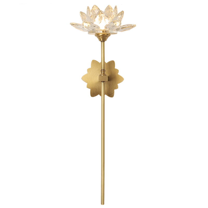 Бра Хрустальный Цветок Лотоса Lotus flower Wall Clear Glass D Латунь Прозрачное Стекло Бра Хрустальный Цветок Лотоса Lotus flower Wall Clear Glass D Латунь Прозрачное Стекло в Кирове | Loft Concept