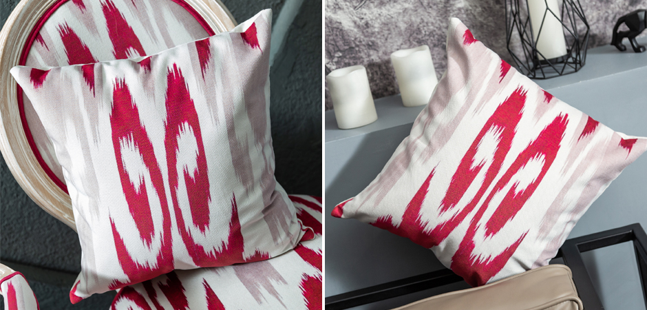Декоративная подушка Ikat Pattern Красная Декоративная подушка Ikat Pattern Красная - Loft-Concept в Кирове