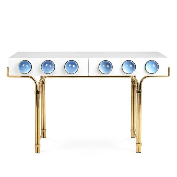 Консоль Globo Console Синий цвет Белый Консоль Globo Console Синий цвет Белый в Кирове | Loft Concept