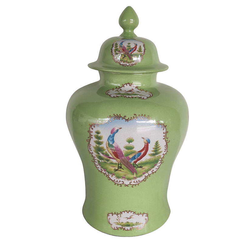 Ваза с крышкой Gabino Green Vase Прозрачный зеленый Мульти Ваза с крышкой Gabino Green Vase Прозрачный зеленый Мульти в Кирове | Loft Concept