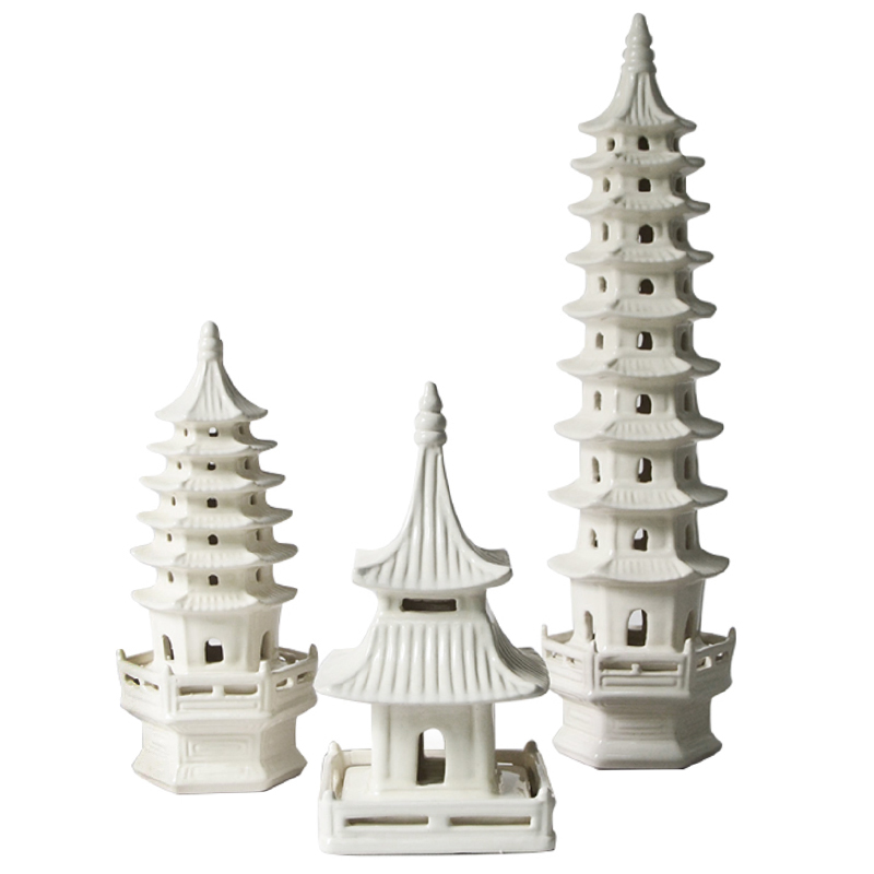 Комплект из 3-х статуэток Japanese Pagoda Комплект из 3-х статуэток Japanese Pagoda в Кирове | Loft Concept
