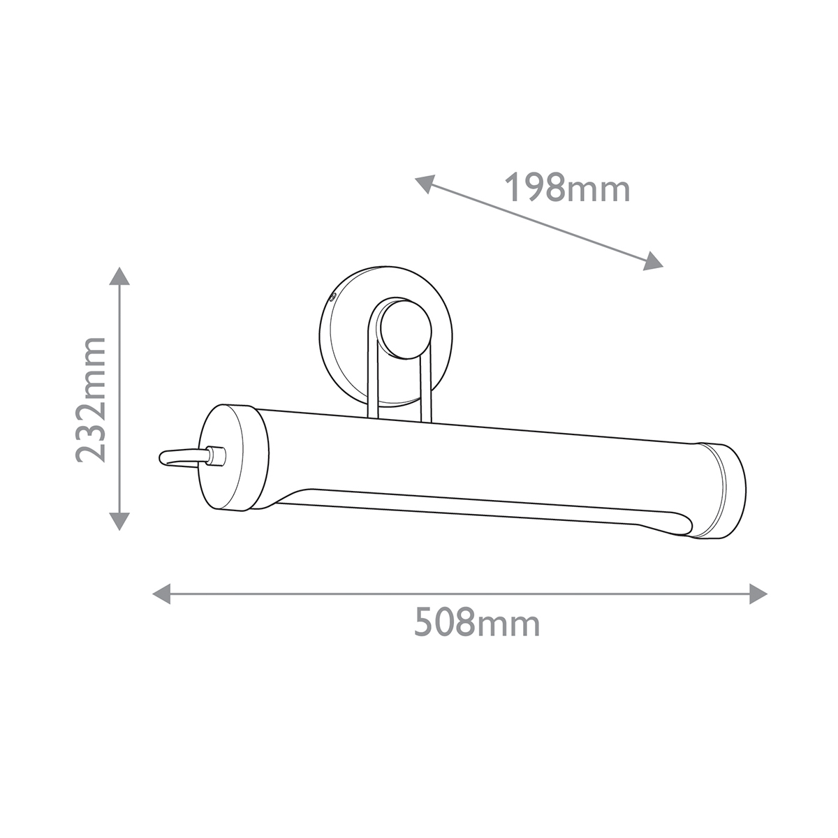 Светильник для картин цвета латунь с длинным цилиндрическим плафоном Alora в Кирове