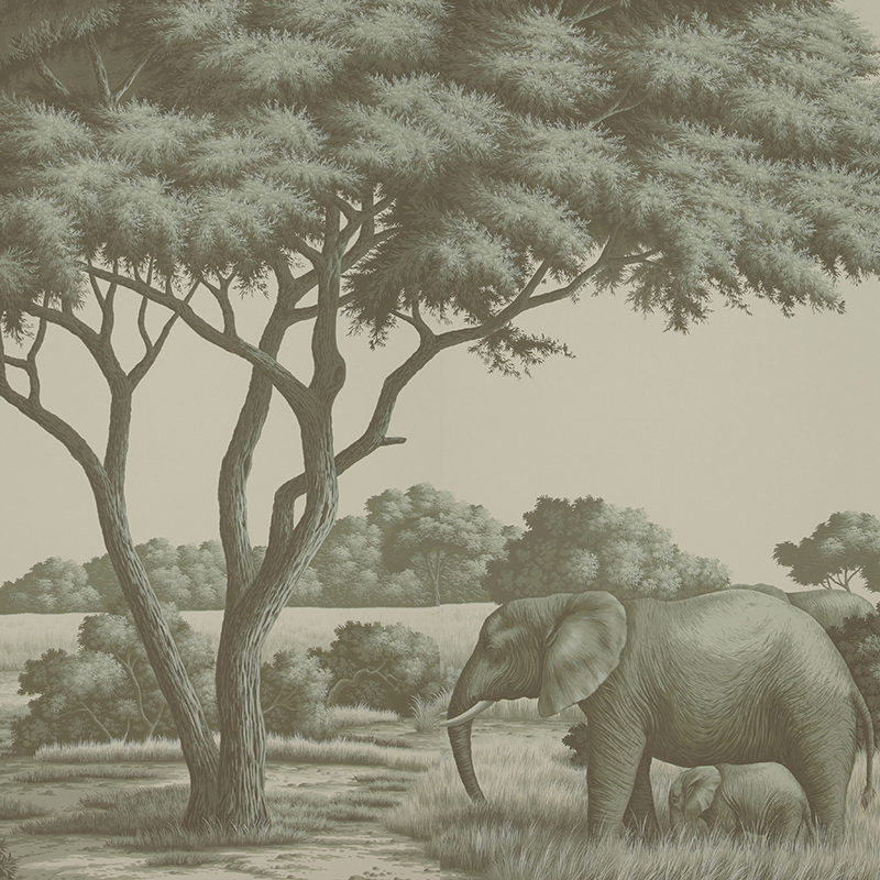 Обои ручная роспись African Savannah Crystal Grey on scenic paper Обои ручная роспись African Savannah Crystal Grey on scenic paper в Кирове | Loft Concept