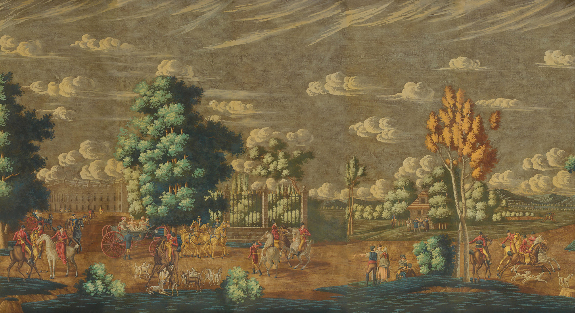 Обои ручная роспись La Chasse de Compiègne Jacquemart on antique Обои ручная роспись La Chasse de Compiègne Jacquemart on antique - постер Loft-Concept в Кирове