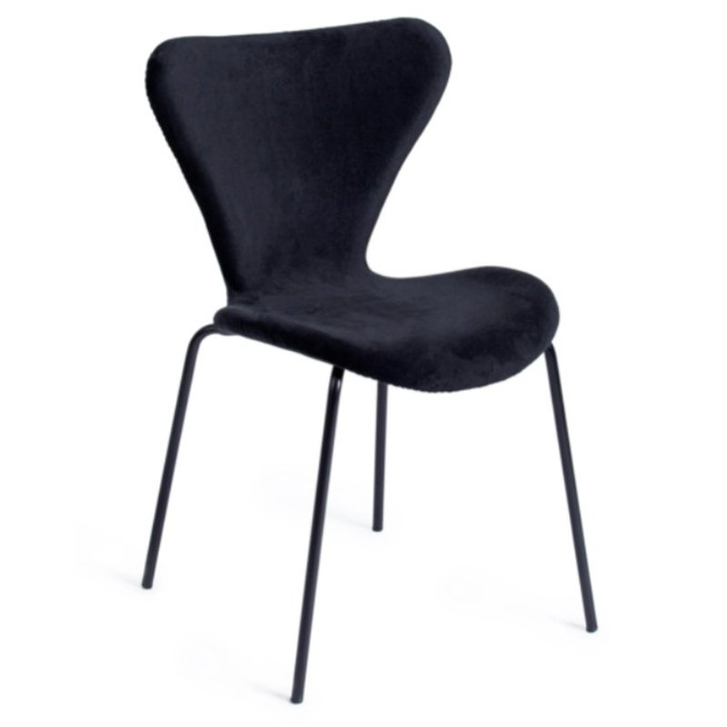 Стул Julissa Black Chair флок Черный Стул Julissa Black Chair флок Черный в Кирове | Loft Concept