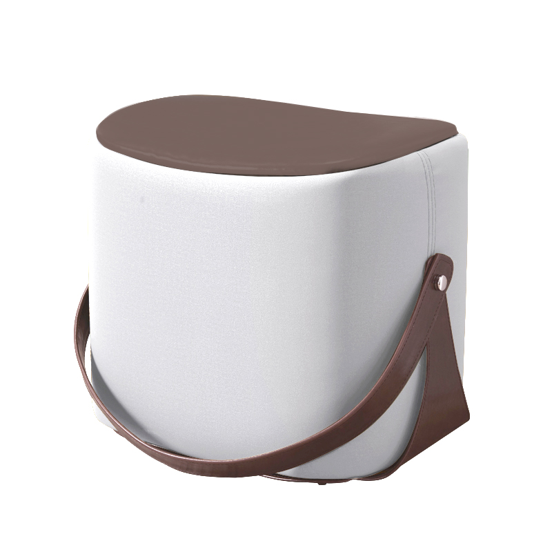 Пуф Langtry Pouf White Коричневый Белый Пуф Langtry Pouf White Коричневый Белый в Кирове | Loft Concept