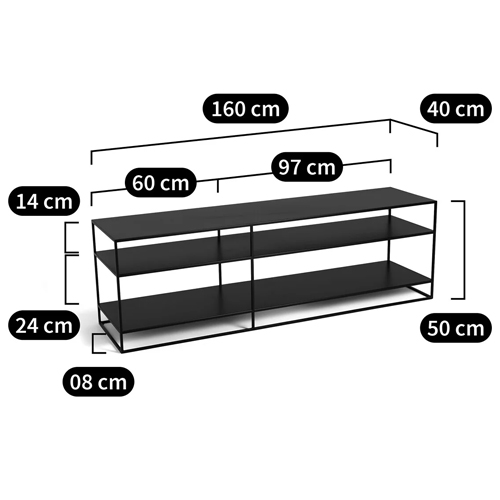 ТВ-тумба стальная с полками Chad TV-Stand ТВ-тумба стальная с полками Chad TV-Stand в Кирове