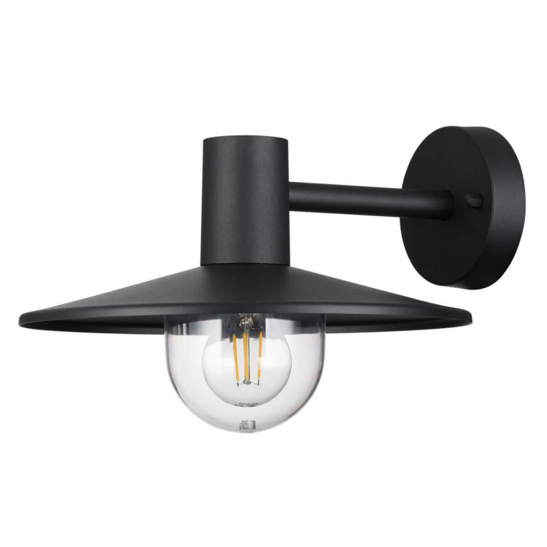 Уличный настенный светильник Leicester Street Wall Lamp Черный Уличный настенный светильник Leicester Street Wall Lamp Черный в Кирове | Loft Concept