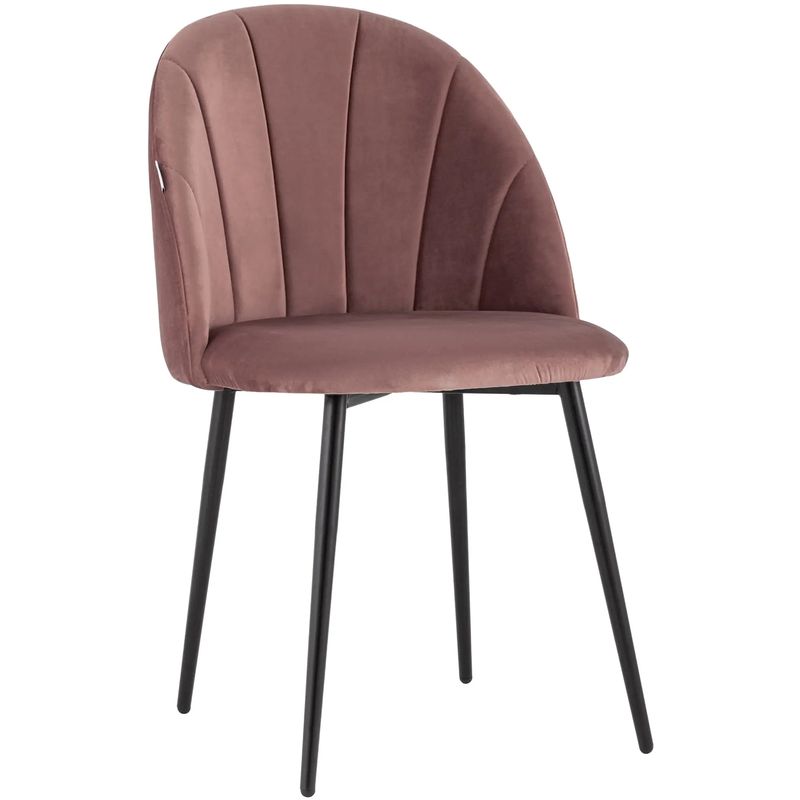 Стул Balsari S Chair Пыльно-Розовый Велюр Розовый пастельный Черный Стул Balsari S Chair Пыльно-Розовый Велюр Розовый пастельный Черный в Кирове | Loft Concept