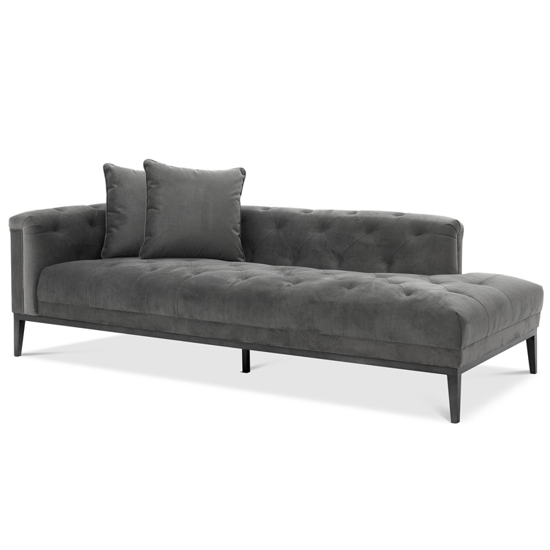 Кушетка Eichholtz Lounge Sofa Cesare Left grey Серый Темная бронза Кушетка Eichholtz Lounge Sofa Cesare Left grey Серый Темная бронза в Кирове | Loft Concept