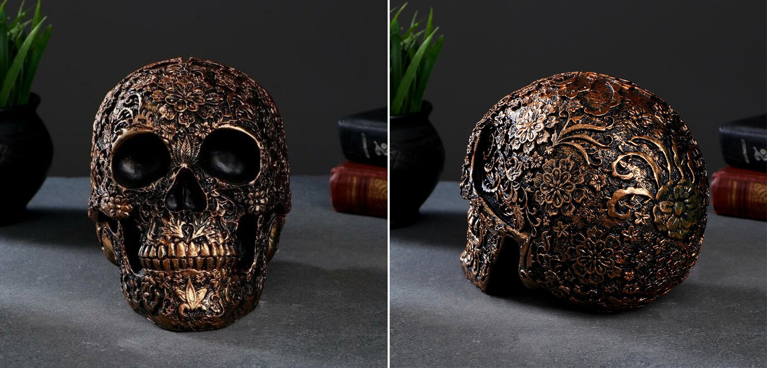 Статуэтка Patterned Skull - фото