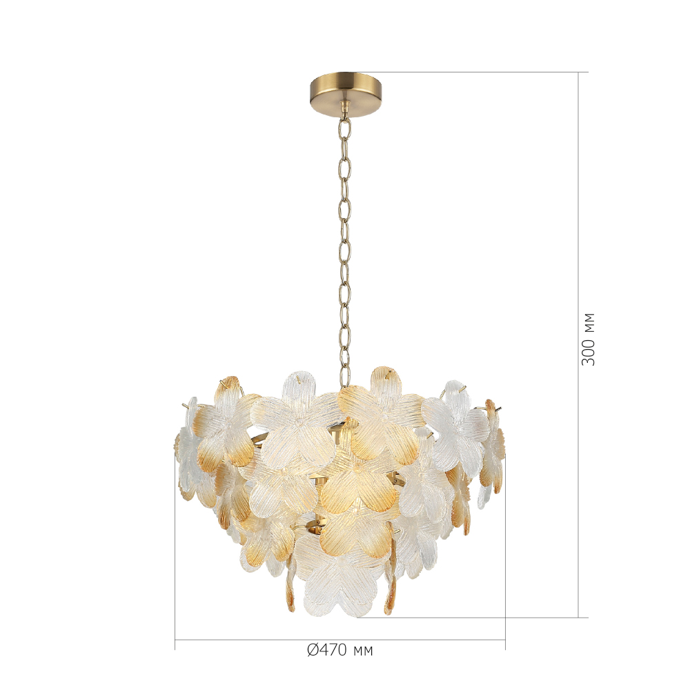 Люстра конусообразная с цветочными мотивами Light Floral Glow в Кирове