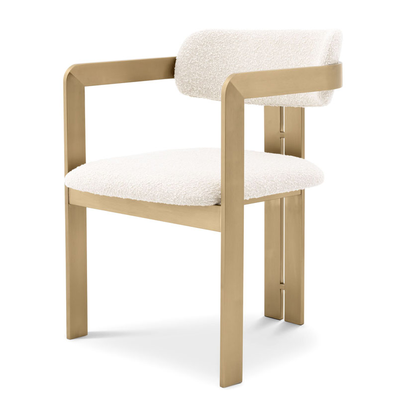 Стул Eichholtz DINING CHAIR DONATO Кремовый Золотой Стул Eichholtz DINING CHAIR DONATO Кремовый Золотой в Кирове | Loft Concept