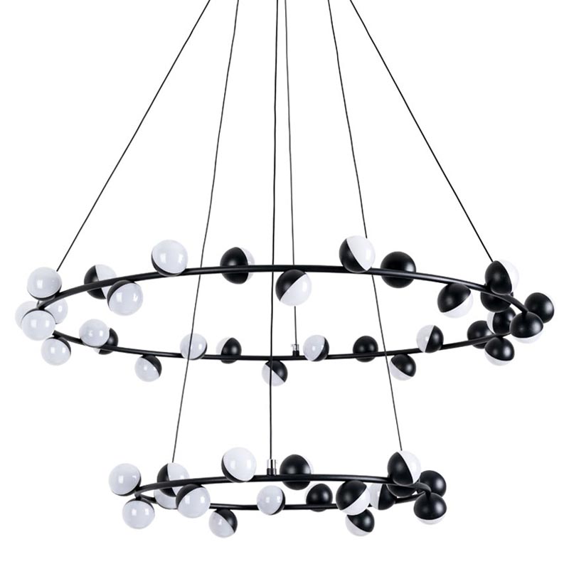 Люстра Vilelme Chandelier black double Черный Люстра Vilelme Chandelier black double Черный в Кирове | Loft Concept