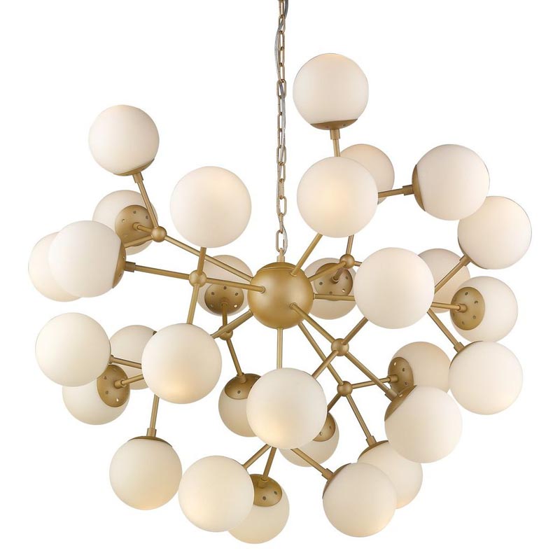 Люстра Berries Chandelier white matt 90 Золотой Белое матовое стекло Люстра Berries Chandelier white matt 90 Золотой Белое матовое стекло в Кирове | Loft Concept