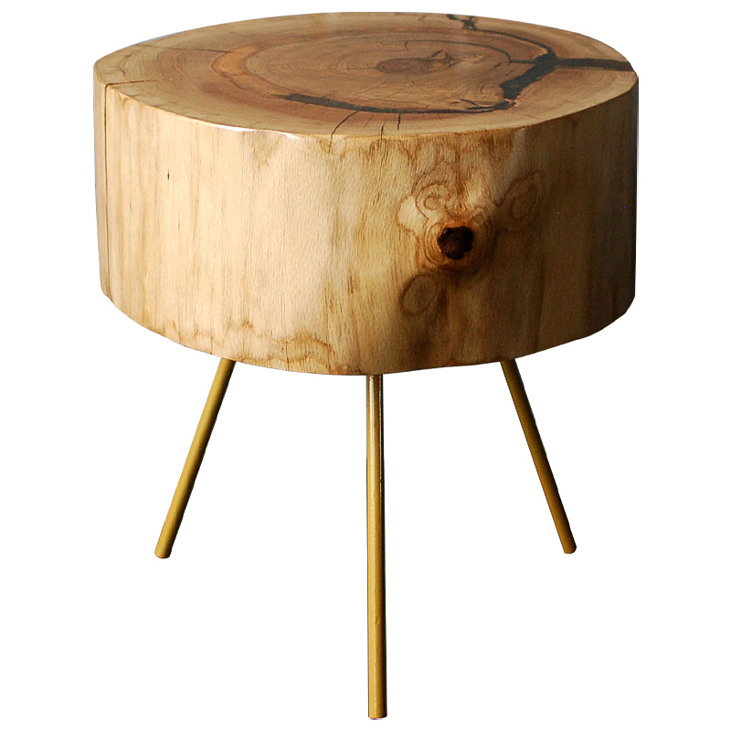 Приставной стол Knapp Industrial Metal Rust Side Table Светлый дуб Золотой Приставной стол Knapp Industrial Metal Rust Side Table Светлый дуб Золотой в Кирове | Loft Concept