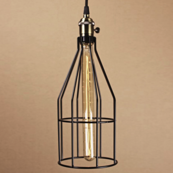Подвесной светильник Wire Cage Pendant Twix Black Черный Подвесной светильник Wire Cage Pendant Twix Black Черный в Кирове | Loft Concept