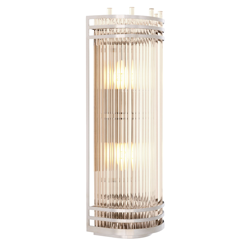 Бра Eichholtz Wall Lamp Gulf L Nickel Никель Прозрачный в Кирове | Loft Concept 