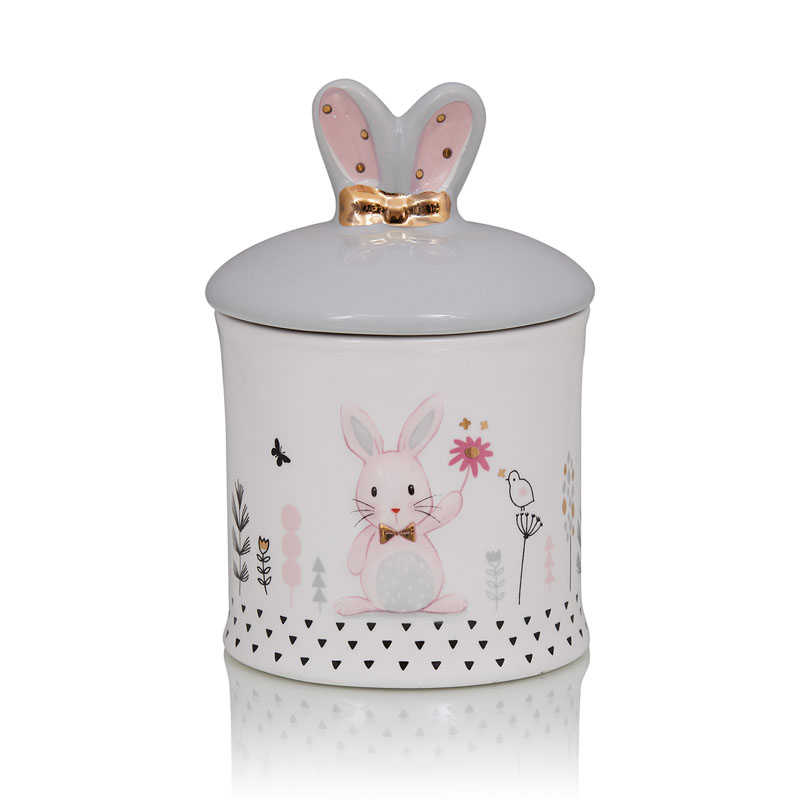 Ваза Kids Vase Bunny II Розовый пастельный Серый Ваза Kids Vase Bunny II Розовый пастельный Серый в Кирове | Loft Concept