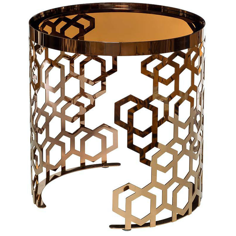 Стол Yen Geometry Table Pink Gold 50 Розовое золото Янтарь (Amber) Стол Yen Geometry Table Pink Gold 50 Розовое золото Янтарь (Amber) в Кирове | Loft Concept