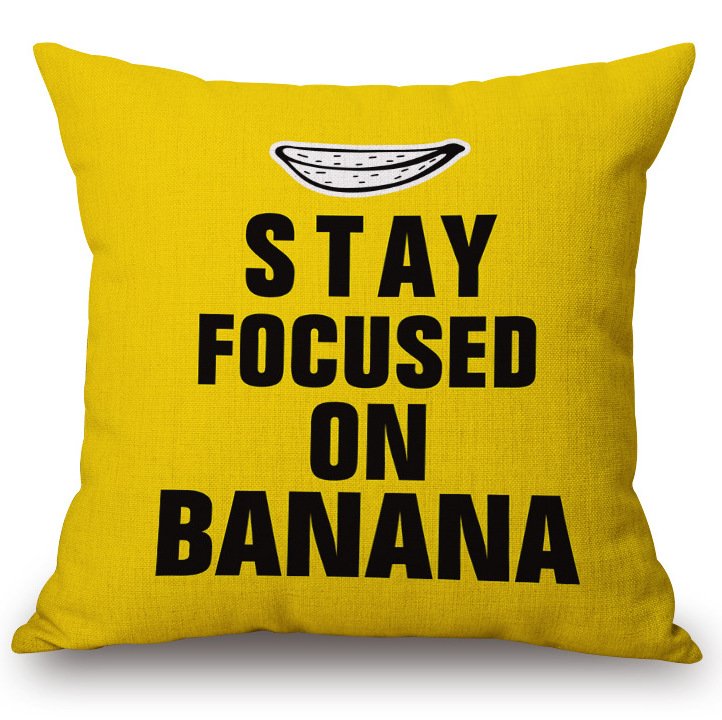 Декоративная подушка Stay Focused on Banana Желтый Декоративная подушка Stay Focused on Banana Желтый в Кирове | Loft Concept