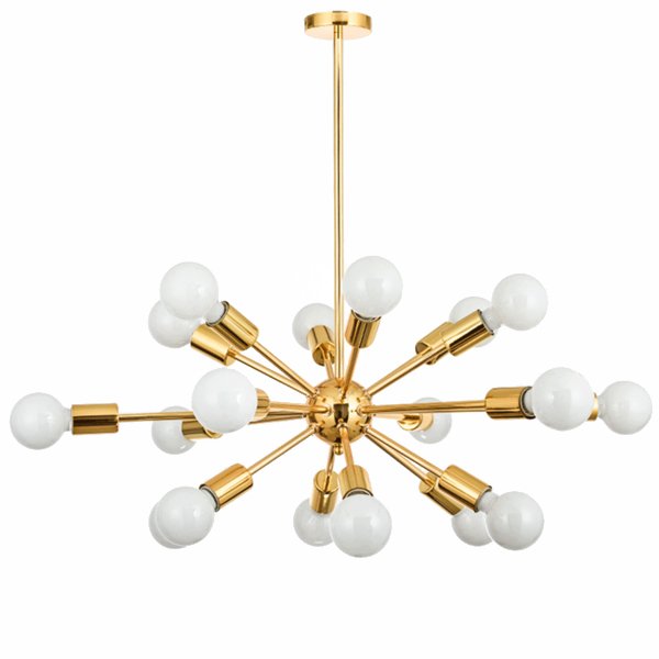 Люстра Sputnik Gold Chandelier 18 Глянцевое золото Люстра Sputnik Gold Chandelier 18 Глянцевое золото в Кирове | Loft Concept