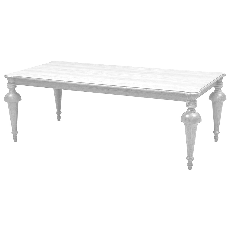 Обеденный деревянный стол Kelise White Dinner Table Белый Белый Обеденный деревянный стол Kelise White Dinner Table Белый Белый в Кирове | Loft Concept
