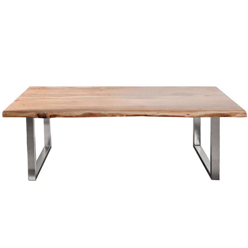 Обеденный стол Brutal Wood Акация Нержавеющая сталь Обеденный стол Brutal Wood Акация Нержавеющая сталь в Кирове | Loft Concept