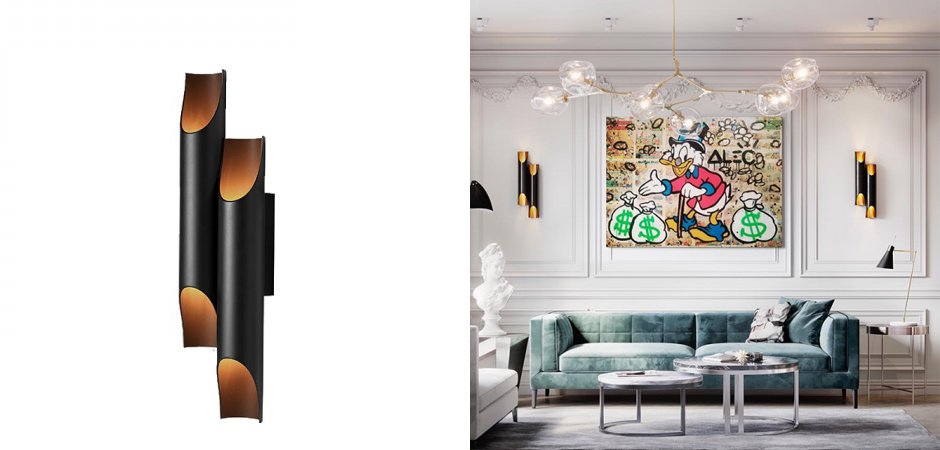 Бра Galliano Double by DELIGHTFULL Black Бра Galliano Double by DELIGHTFULL Black - Loft-Concept в Кирове