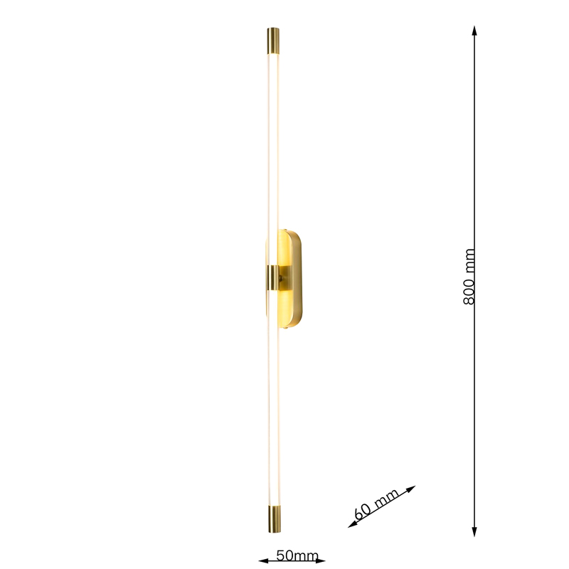 Бра Trumpet tube Double Золотое 80 см Бра Trumpet tube Double Золотое 80 см в Кирове