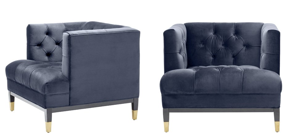 Кресло Eichholtz Chair Castelle Blue Кресло Eichholtz Chair Castelle Blue - Loft-Concept в Кирове