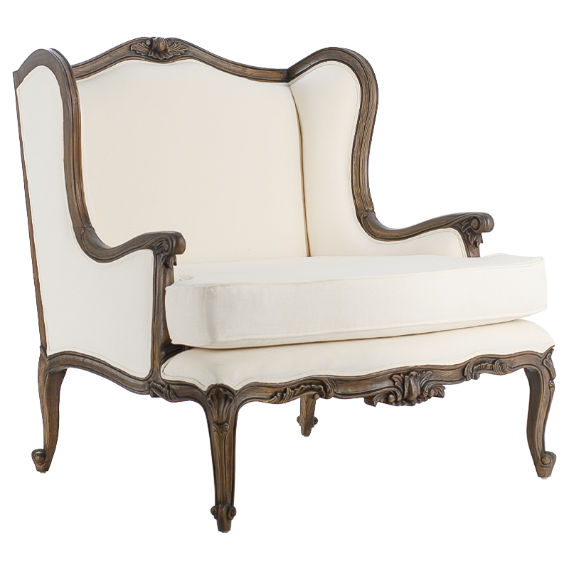 Кресло French Provence Armchair Fabrice ivory ( слоновая кость ) Коричневый Кресло French Provence Armchair Fabrice ivory ( слоновая кость ) Коричневый в Кирове | Loft Concept