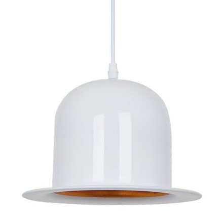 Подвесной светильник Pendant Lamp Banker Bowler Hat White II Белый Подвесной светильник Pendant Lamp Banker Bowler Hat White II Белый в Кирове | Loft Concept