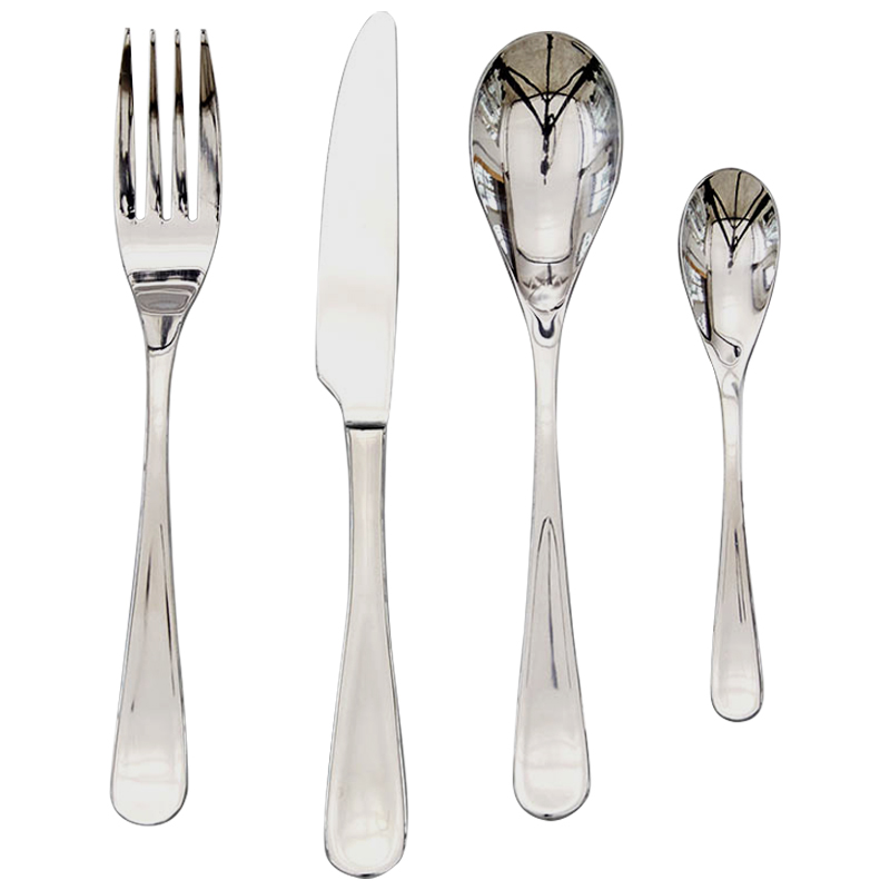 Столовые приборы на 4 персоны Contemporary Cutlery Set Серебряный Столовые приборы на 4 персоны Contemporary Cutlery Set Серебряный в Кирове | Loft Concept