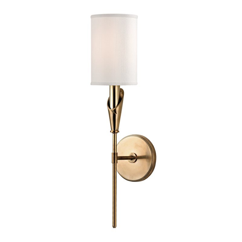 Настенный светильник Wall Sconce TATE 1311-AGB Латунь Белый Настенный светильник Wall Sconce TATE 1311-AGB Латунь Белый в Кирове | Loft Concept