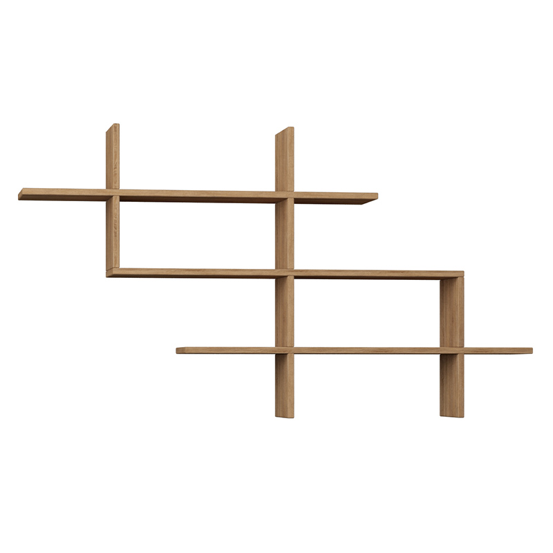 Полка фигурная подвесная цвета древесины HALIC BOOKCASE OAK Древесина Полка фигурная подвесная цвета древесины HALIC BOOKCASE OAK Древесина в Кирове | Loft Concept
