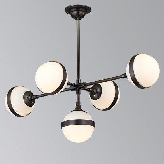 Люстра Peggy Futura lamp V Hangar Design Черный Молочный Люстра Peggy Futura lamp V Hangar Design Черный Молочный в Кирове | Loft Concept