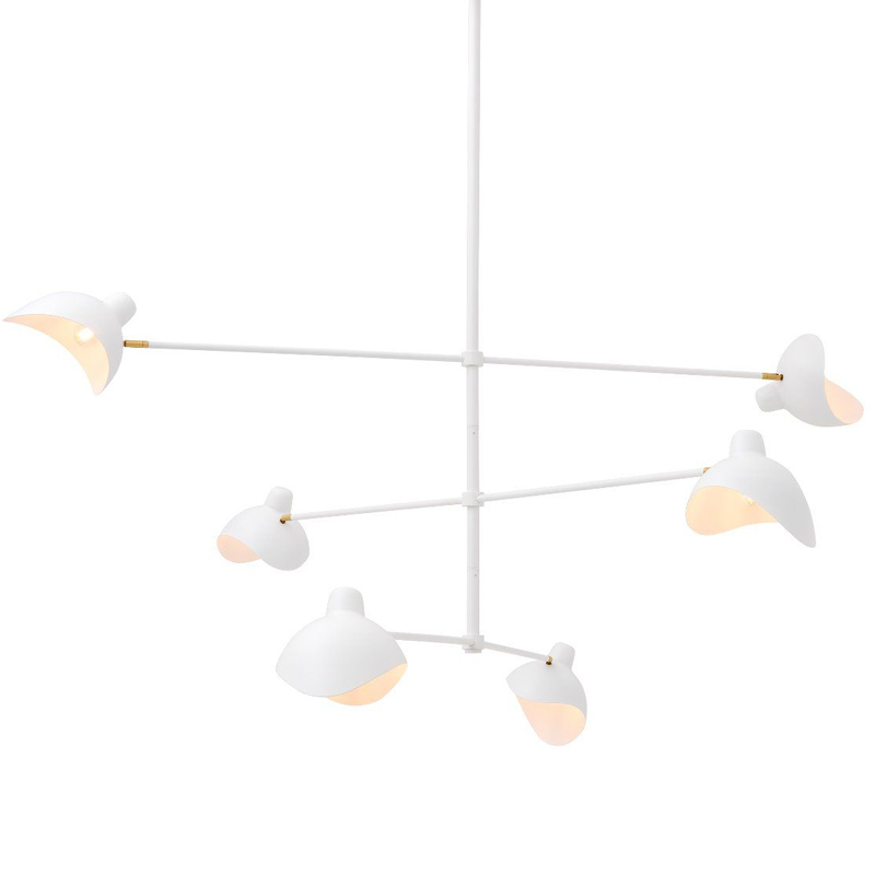 Люстра Eichholtz Chandelier Vince White Латунь Античная полированная Белый Люстра Eichholtz Chandelier Vince White Латунь Античная полированная Белый в Кирове | Loft Concept