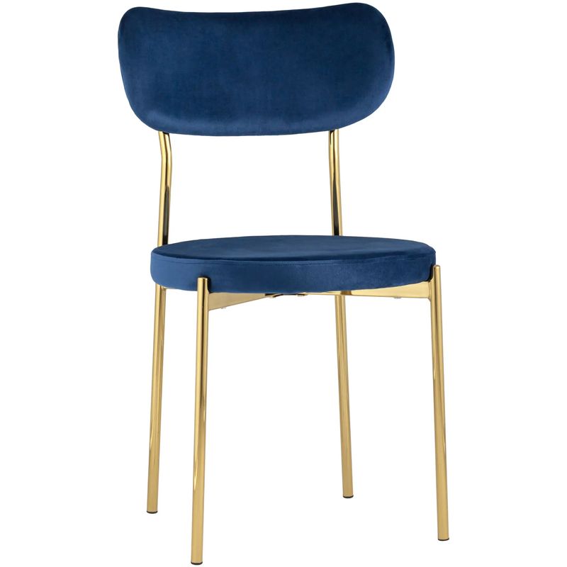 Стул Alfie Chair Золотые ножки Синий Велюр Синий Золотой Стул Alfie Chair Золотые ножки Синий Велюр Синий Золотой в Кирове | Loft Concept
