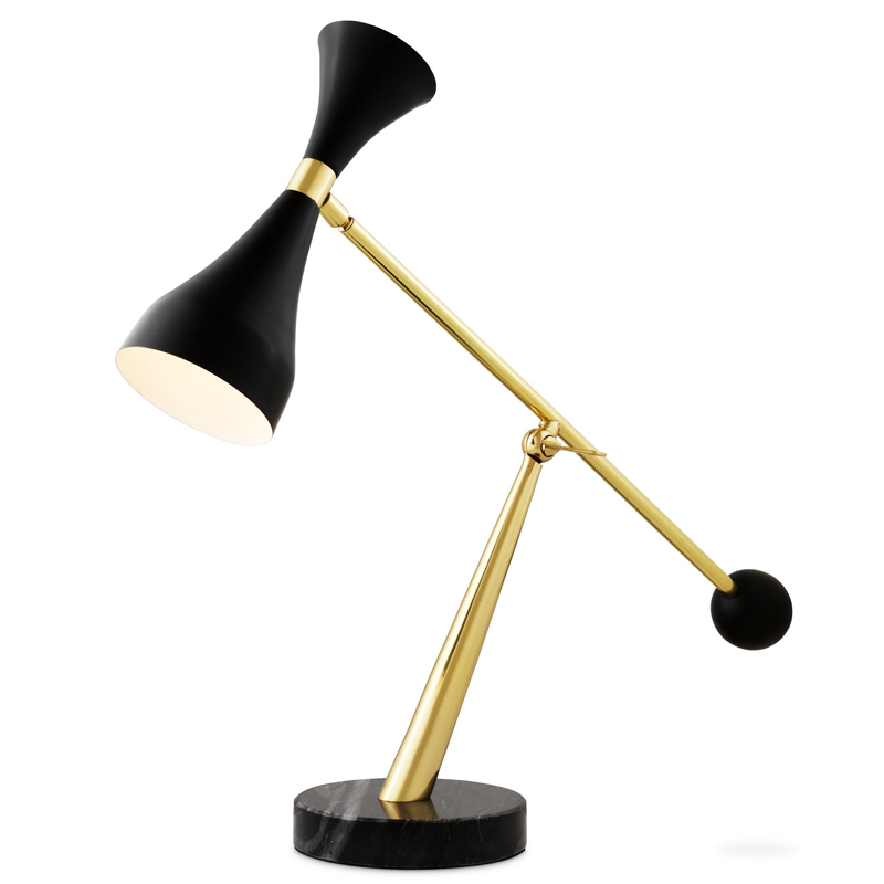 Настольная лампа Eichholtz Desk Lamp Cordero Черный Латунь Черный Мрамор Nero Настольная лампа Eichholtz Desk Lamp Cordero Черный Латунь Черный Мрамор Nero в Кирове | Loft Concept