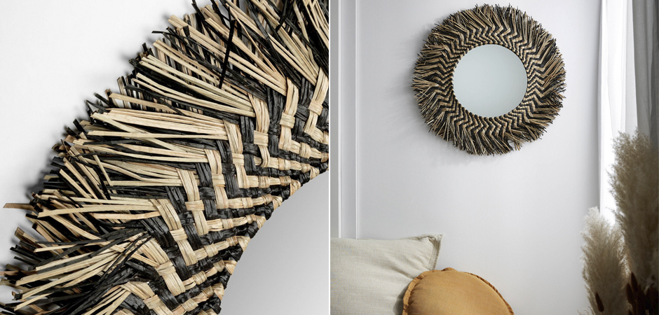 Зеркало сплетенное вручную Handmade Mirror Dark Safari Зеркало сплетенное вручную Handmade Mirror Dark Safari - Loft-Concept в Кирове