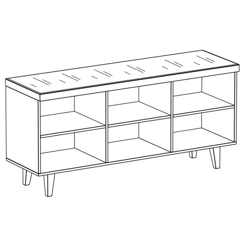 Длинная тумба с зеркальным декором Arden Cabinet Длинная тумба с зеркальным декором Arden Cabinet в Кирове