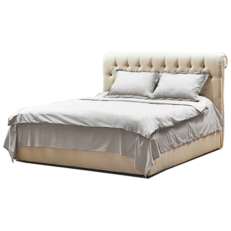 Кровать Beige Capitone Bed Бежевый Кровать Beige Capitone Bed Бежевый в Кирове | Loft Concept