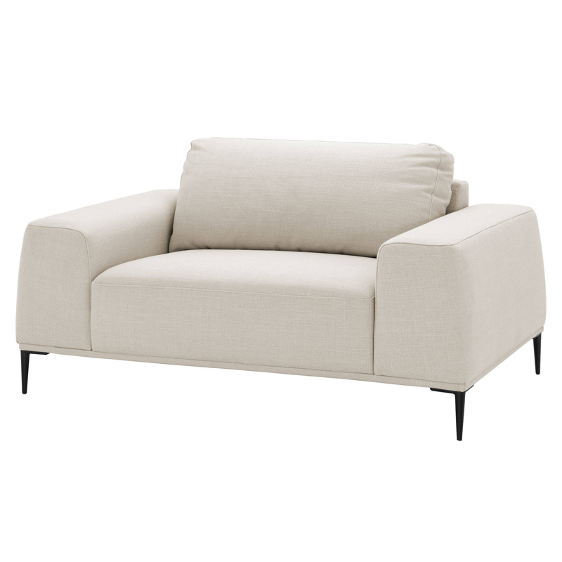 Кресло Eichholtz Loveseat Montado natural Молочный Черный Кресло Eichholtz Loveseat Montado natural Молочный Черный в Кирове | Loft Concept